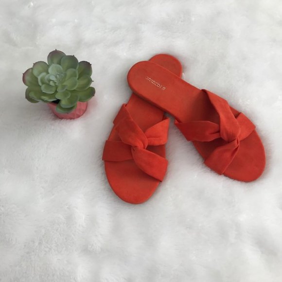 H&M Divided Red/Orange Sandals GUC - Picture 3 of 6